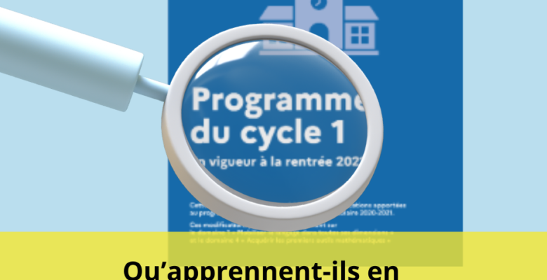 programme de petite section de maternelle