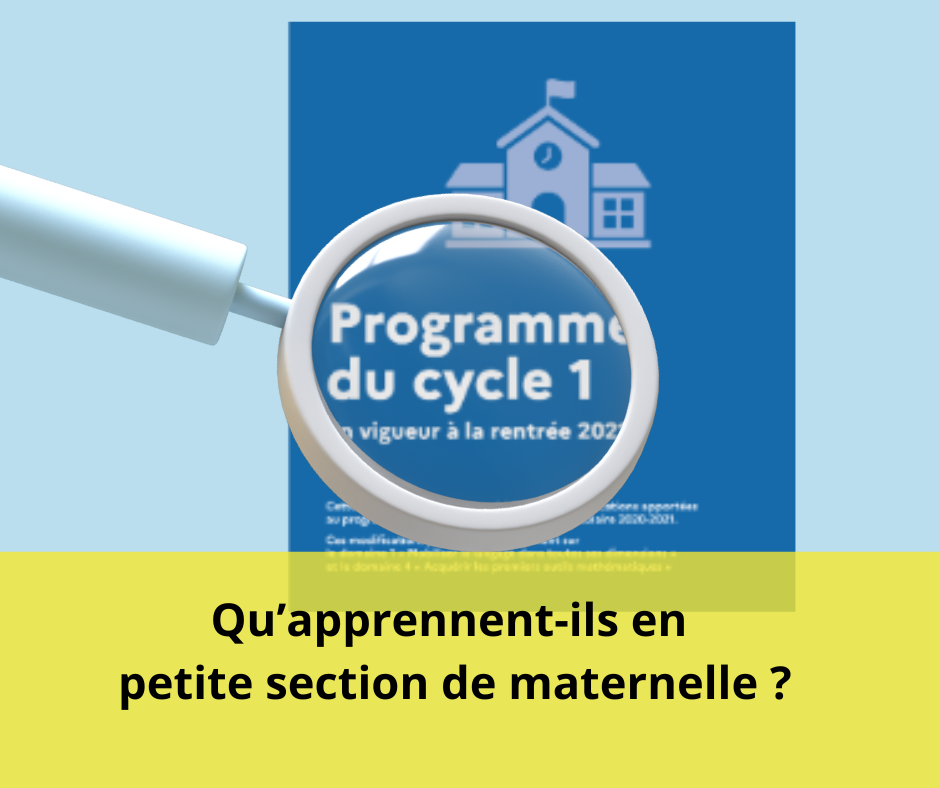 programme de petite section de maternelle